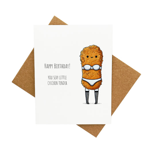 Sexy Chicken Tender Birthday: A Handcrafted Greeting Card