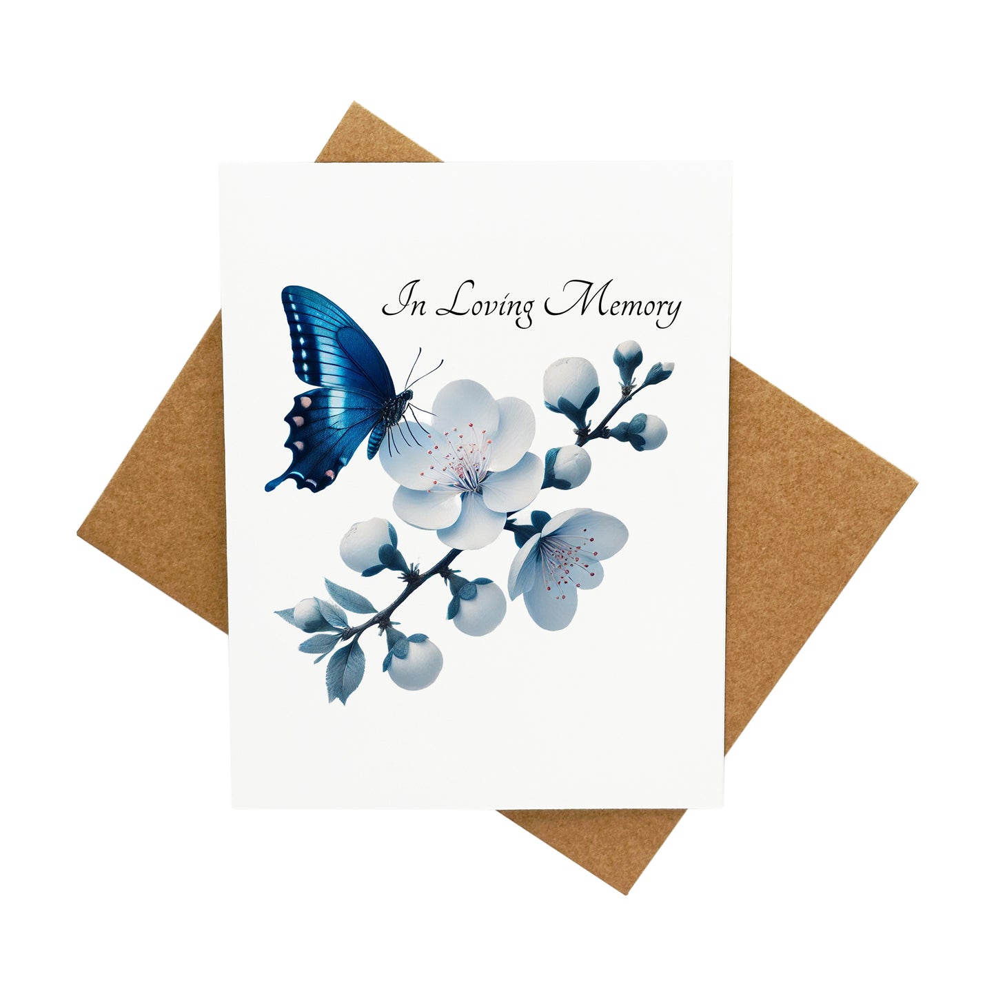 Blue Swallowtail Sympathy: A Handcrafted Greeting Card