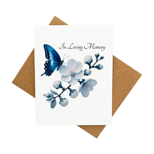 Blue Swallowtail Sympathy: A Handcrafted Greeting Card