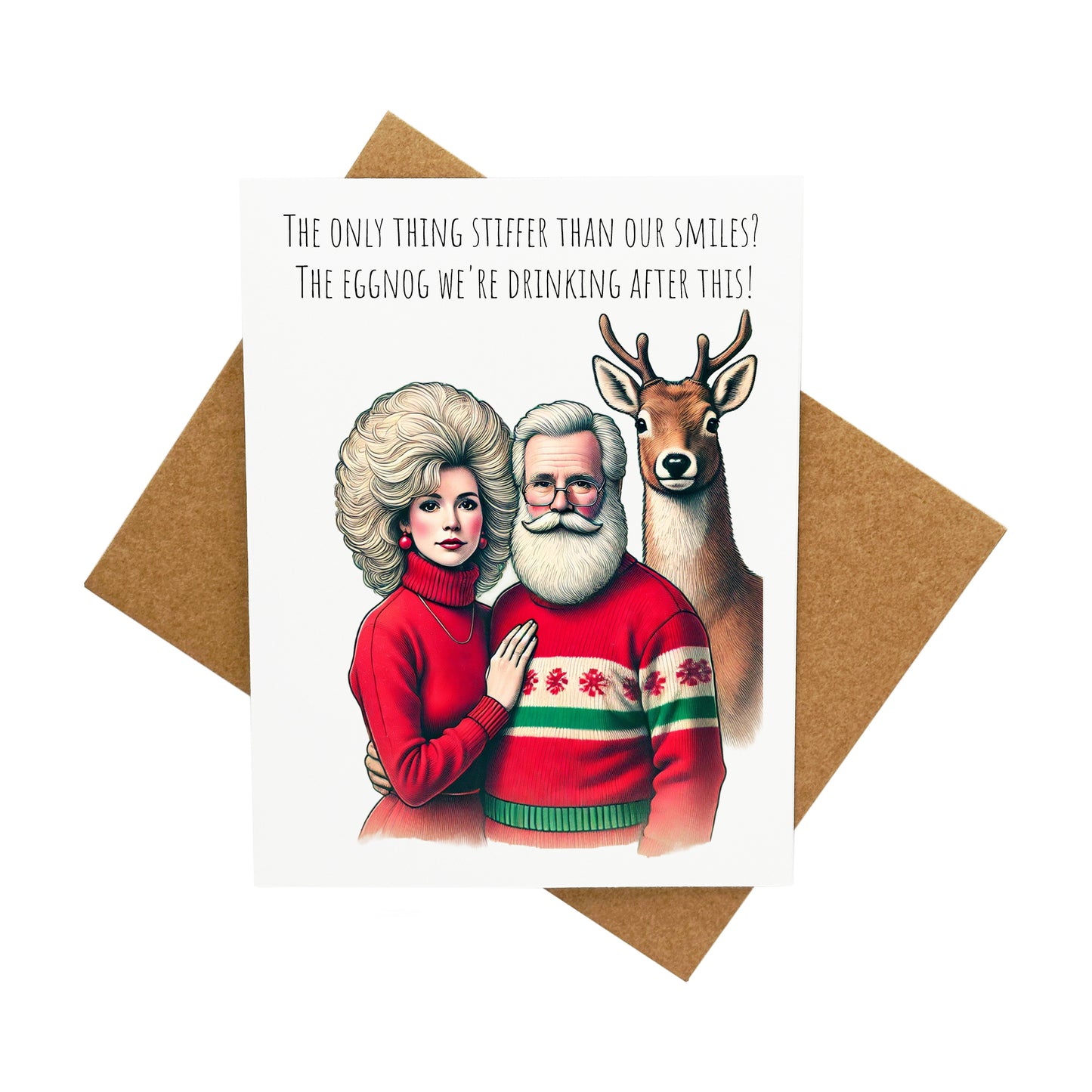 Awkward Family Photo, Stiff Smiles Stiff Eggnog: A Handcrafted Christmas Card