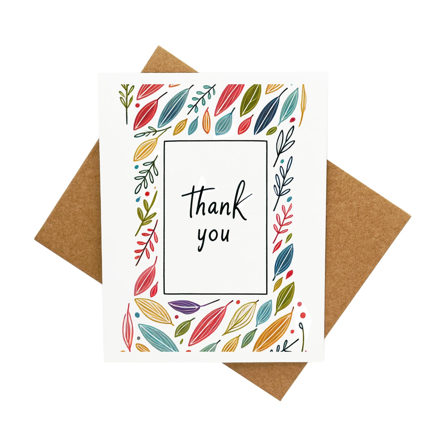 Thank You Colourful Leaves: A Handcrafted Greeting Card