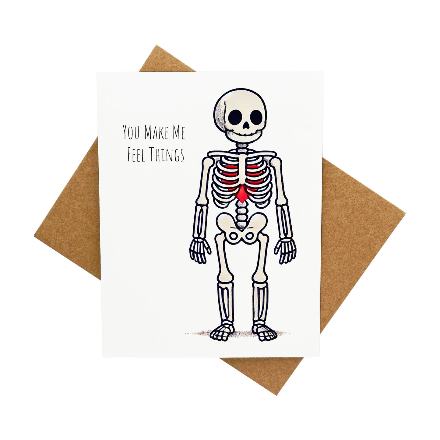 Skeleton Feels Things: A Handcrafted Valentine's Day Card