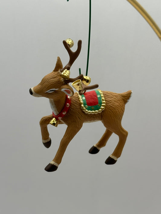 2000 Ringing Reindeer Hallmark Keepsake Ornament (MEMBERSHIP ORNAMENT)