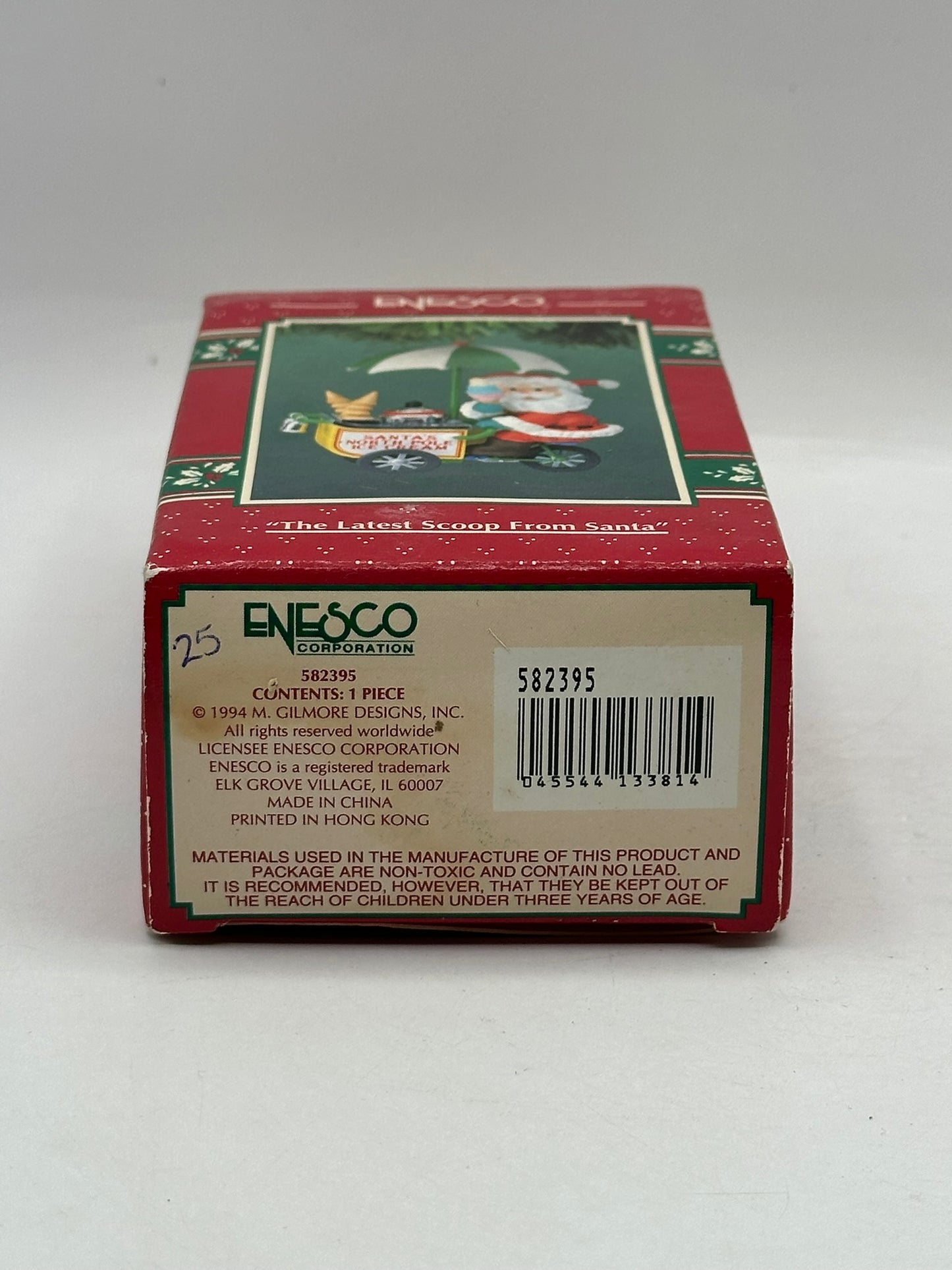 1994 The Latest Scoop From Santa Enesco Ornament