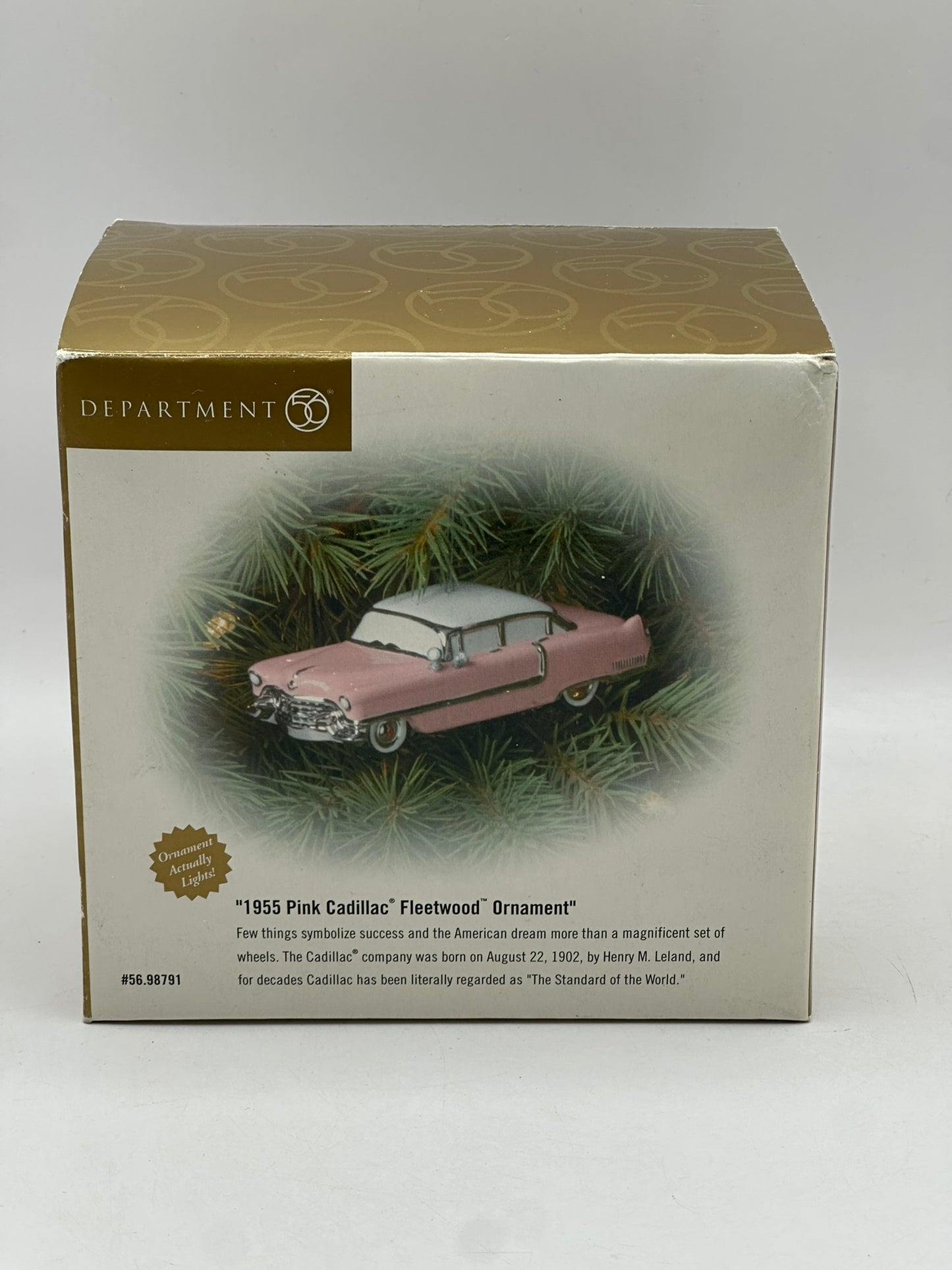 2000 "1955 Pink Cadillac" Fleetwood Department 56 Hanging Ornament