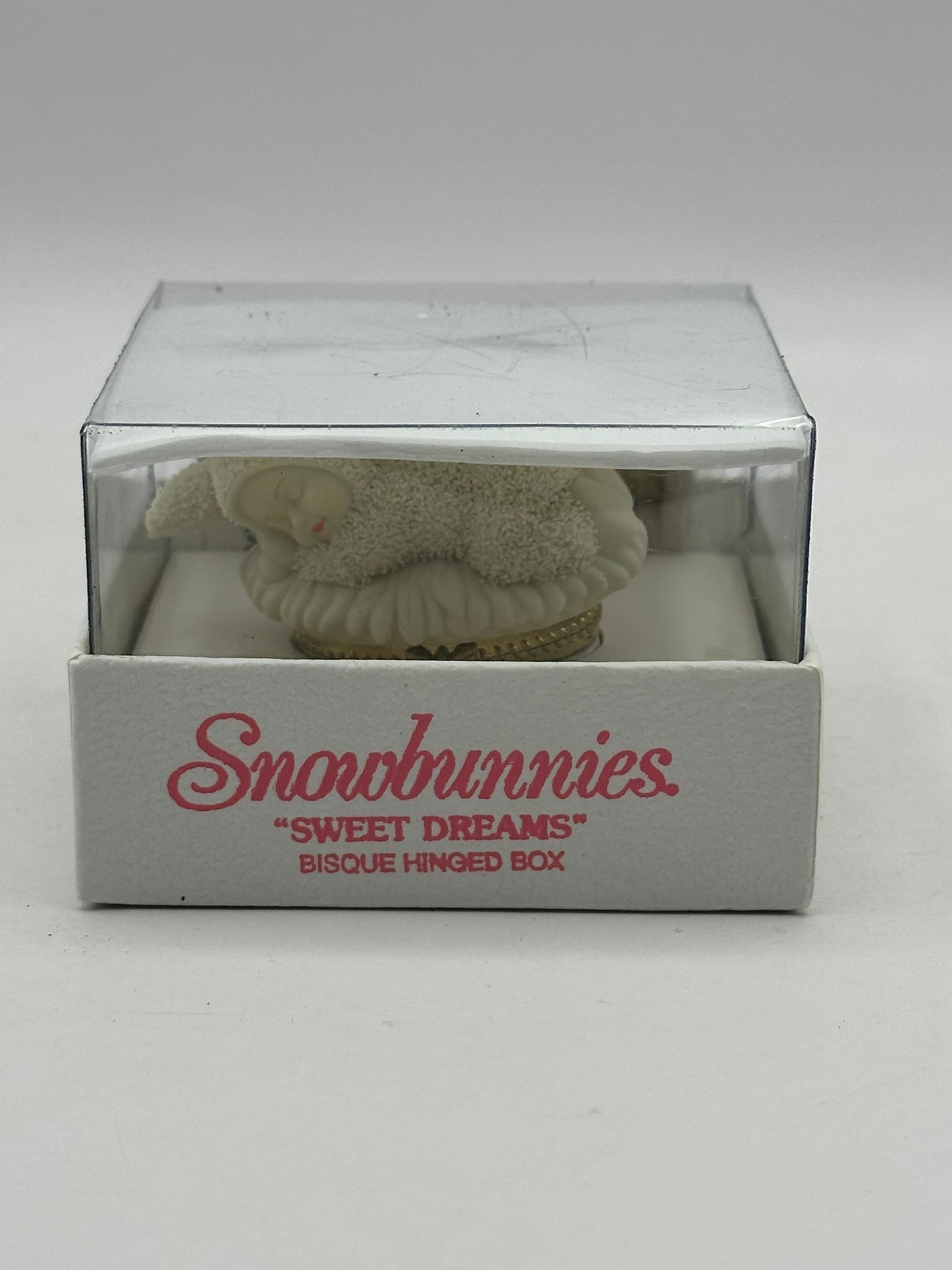 Sweet Dreams Bisque Hinged Box - Easter 1997 - Department 56 Snowbunnies