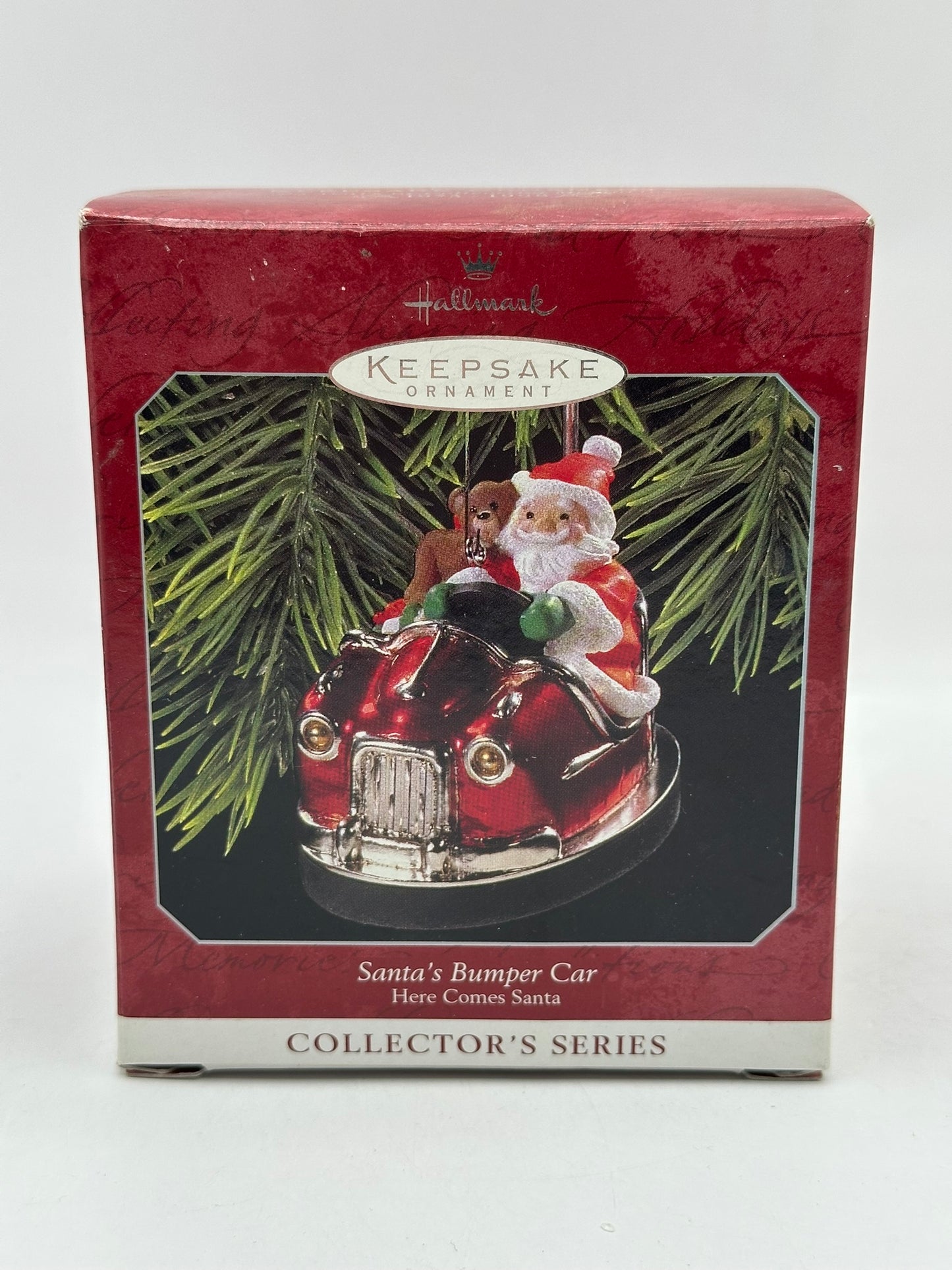 1998 Santa's Bumper Car, Here Comes Santa Hallmark Keepsake Ornament