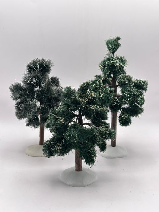 Dept 56 Village Accessories - Village Frosted Spruce - Small (Set of 3)