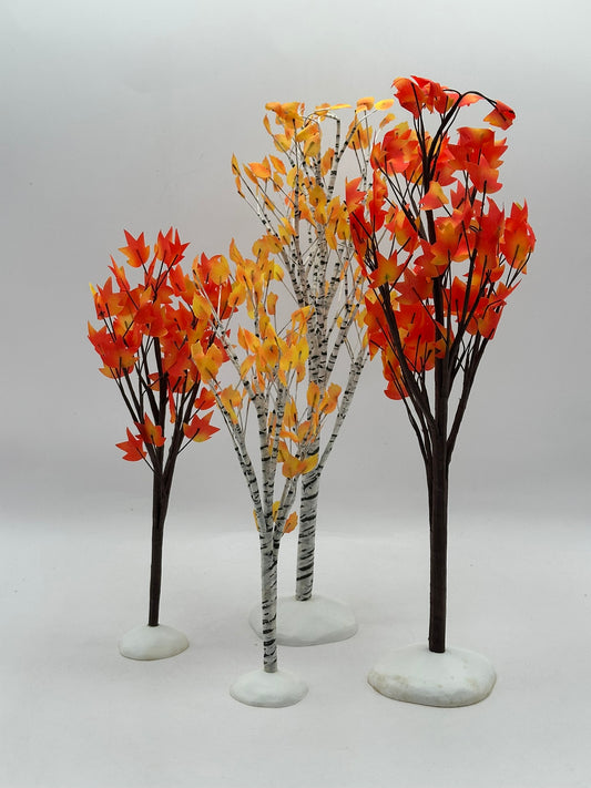 Dept 56 Village Accessories - Village Autumn Maple & Birch Trees