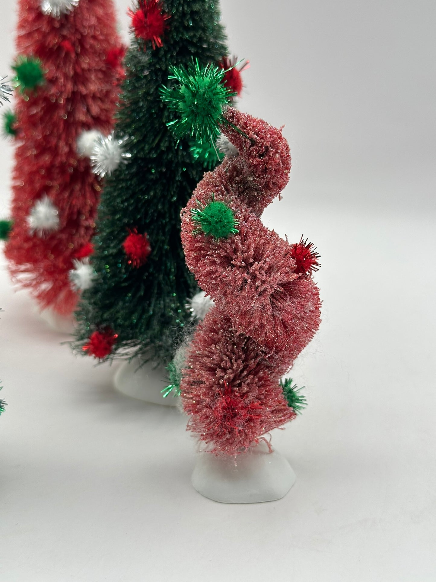 Dept 56 Village Accessories - Tinsel Ball Trees (Set of 5)