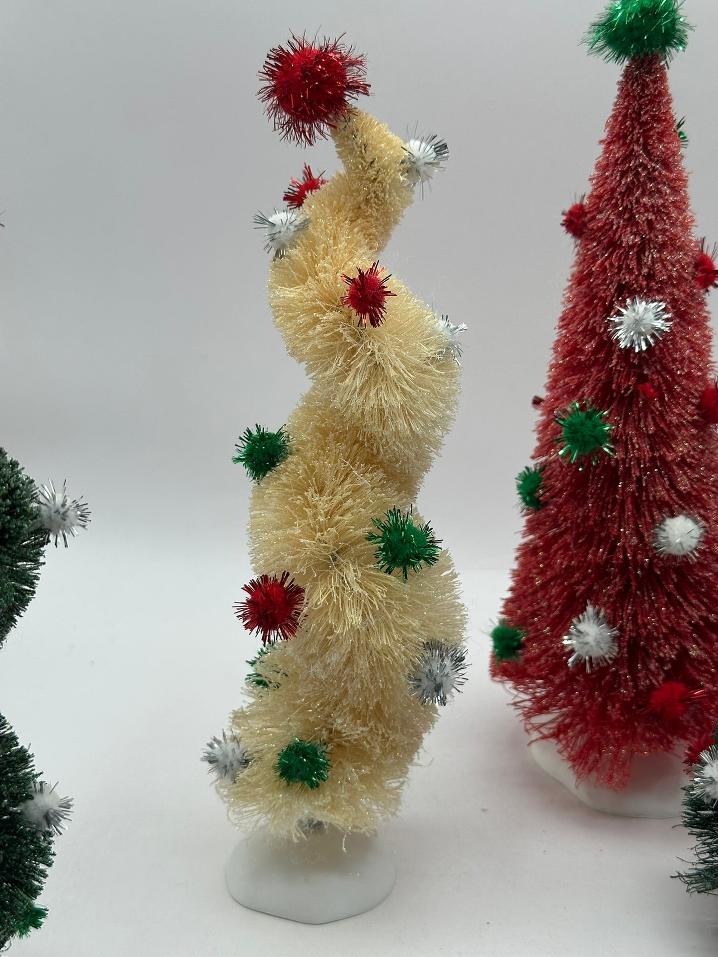 Dept 56 Village Accessories - Tinsel Ball Trees (Set of 5)