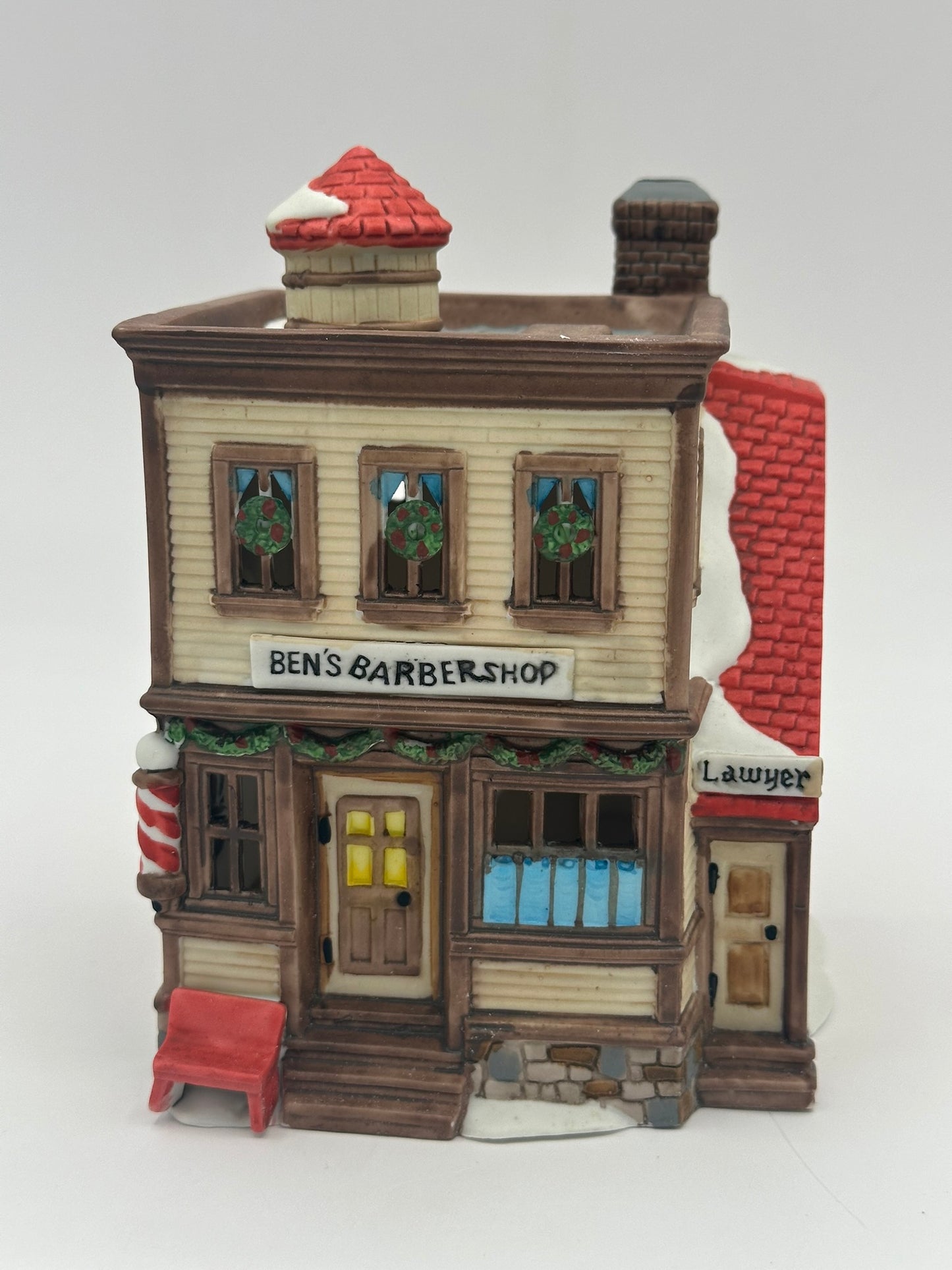 Dept 56 New England Village Ben's Barber Shop