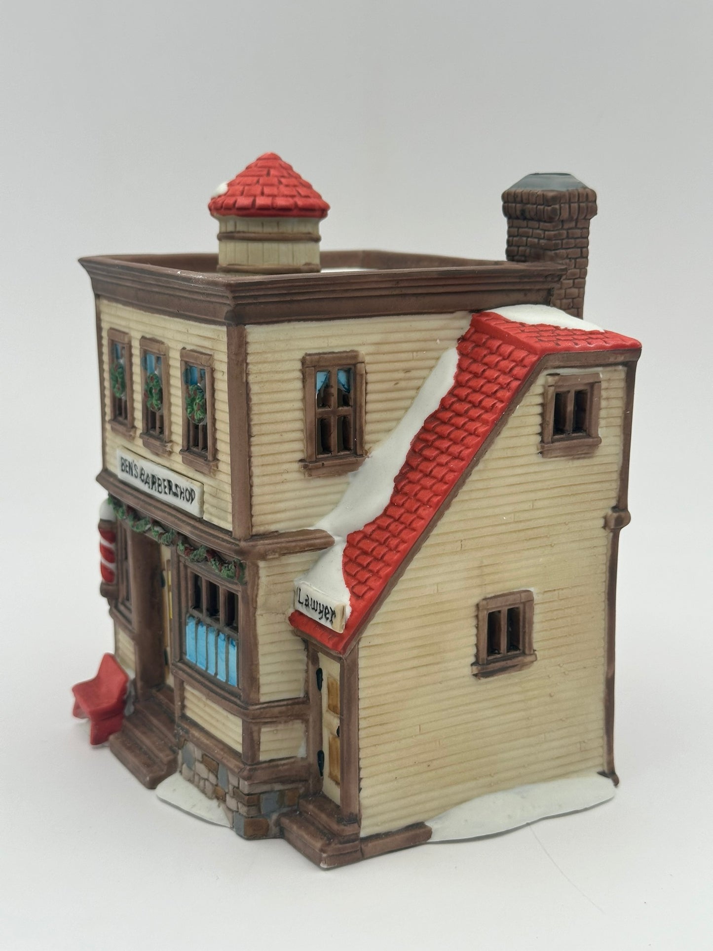 Dept 56 New England Village Ben's Barber Shop