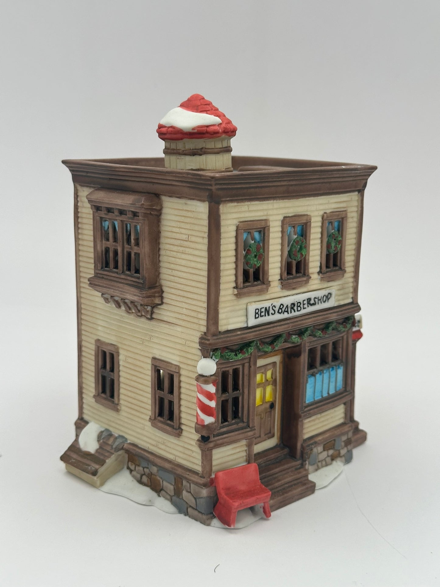 Dept 56 New England Village Ben's Barber Shop